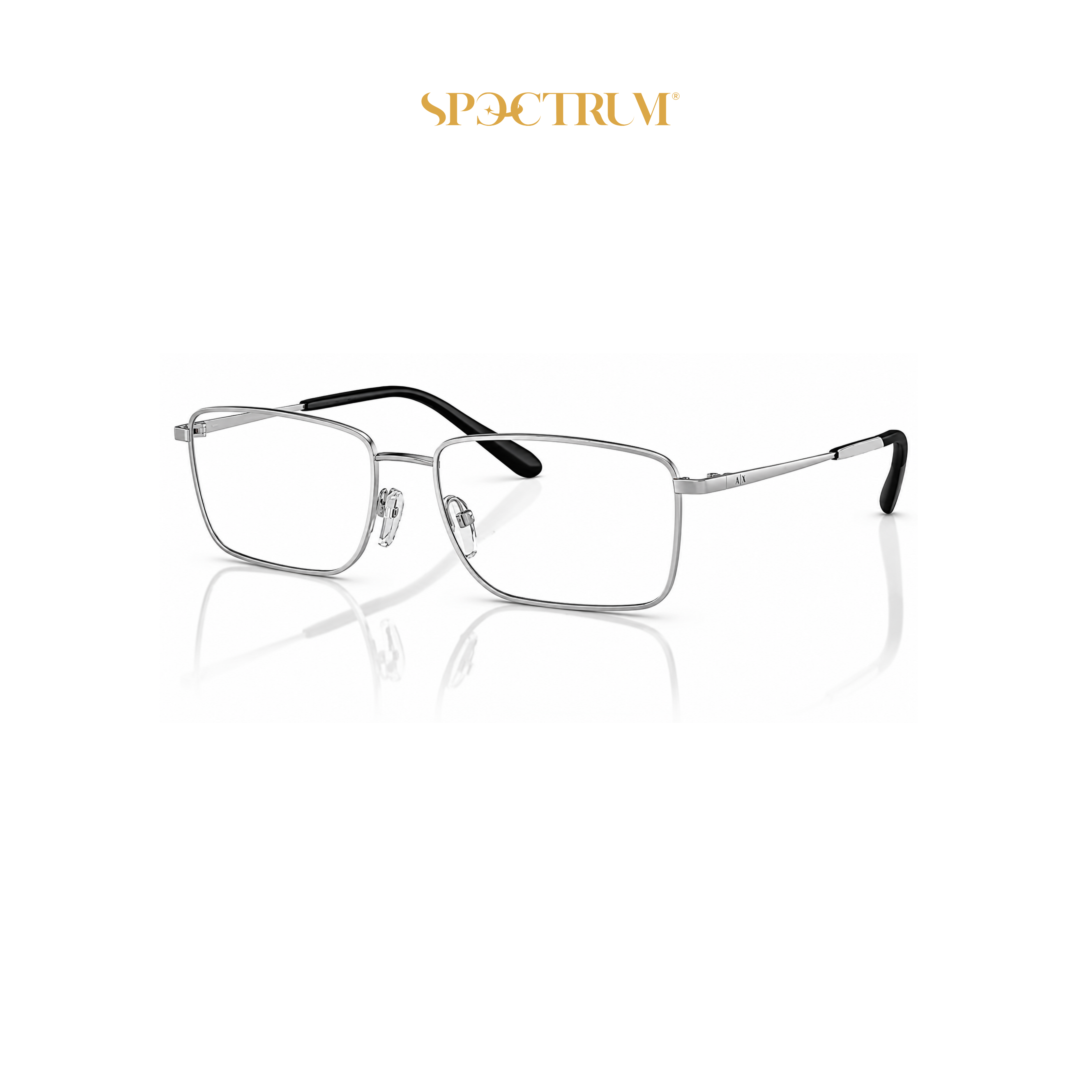 Armani Exchange 0AX1057 Matte Silver Rectangle Optical Frame