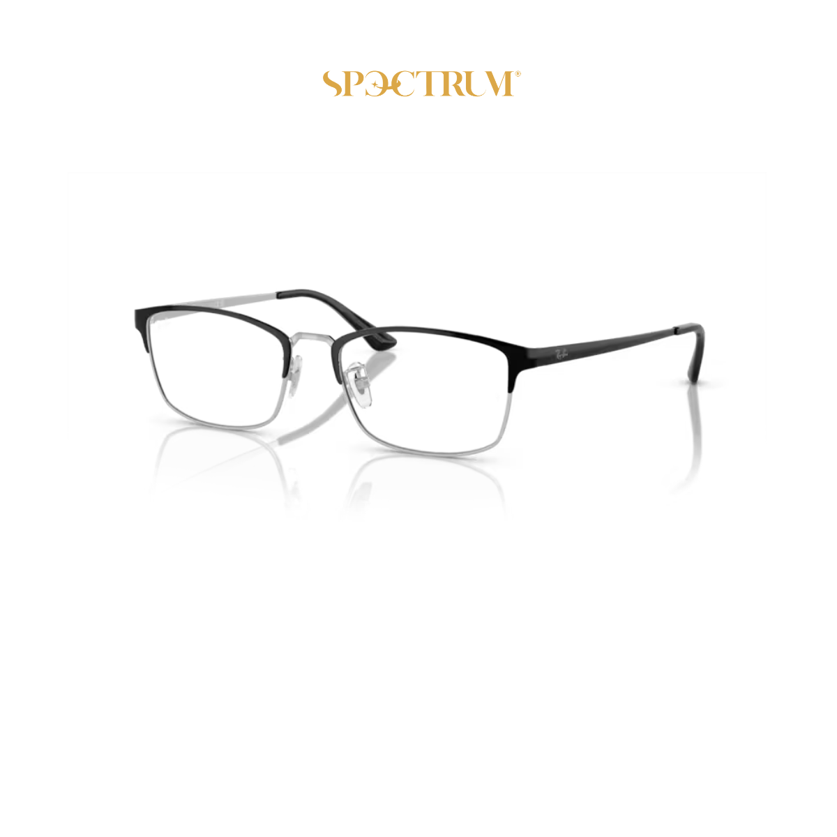 Ray-Ban Vista 0RX8772D Black On Silver Pillow Optical Frame