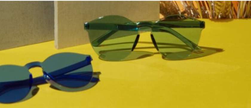 Eco-friendly eyewear frames on display
