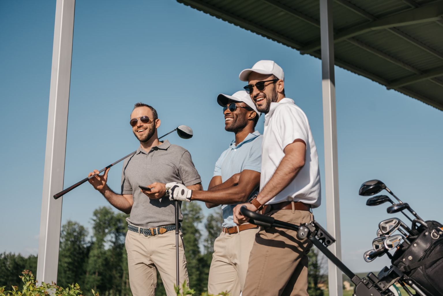 Playing Golf with sunglasses on